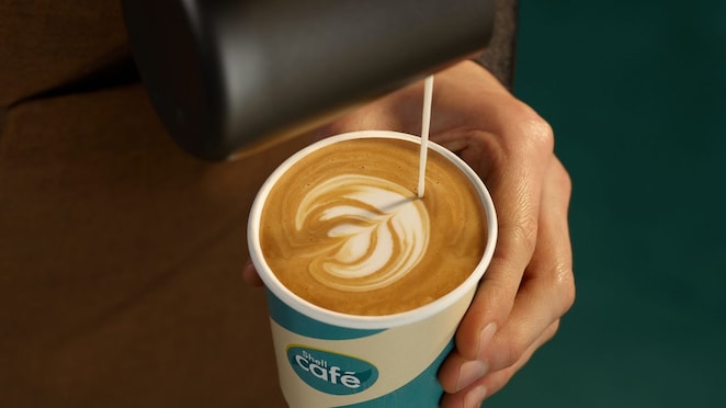 Flat White Coffee Takeaway cup