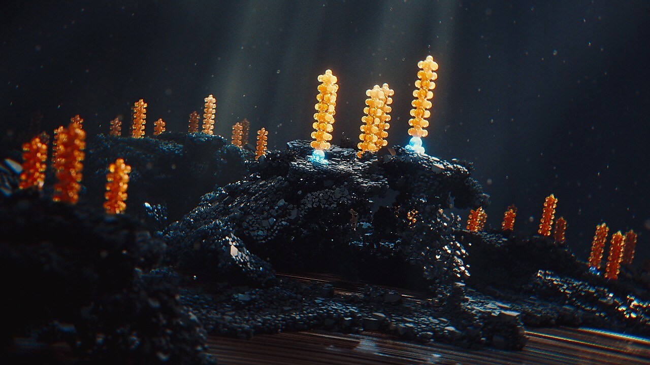 Piezas de automóviles una al lado de la otra como si fueran corales en un océano